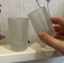 Pair of Jagermeister Frosted Embossed Shot Glasses, Shot Glass, Gift Ideas