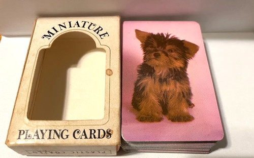 Vtg miniature hoyle - miniature, pink
