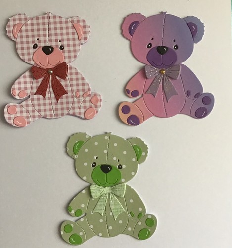 Hand crafted die cut teddy - hand,