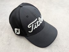 FootJoy Titleist Hat Mens Black Baseball Cap Pro V1 Embroidered Snapback Golf FJ