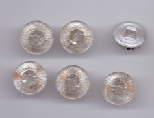 6  vintage glass buttons