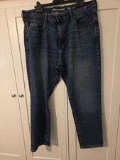 Blue Denim Jeans Size 40 Waist Leg Length 29 Tapered