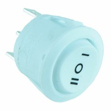 On-Off-On White Round Circular