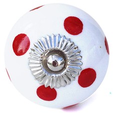 Red brown gold ceramic knobs