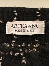 Italian Ladies Artigiano Boucle/ Tweed Black Jacket Size XL. 20-22