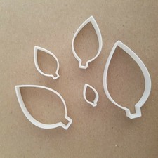 Leaf shape mini fondant cutter - shape,