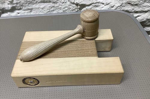 Bespoke folding wooden gavel