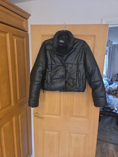 Zara leather look padded - zara,
