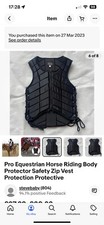 Pro Equestrian Horse Riding Body Protector Safety Zip Vest Protection Protective