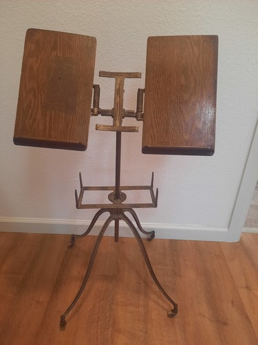 Antique music book - stand, brass