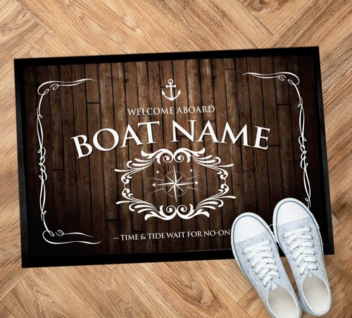 Personalised boat mat canal - mat,,