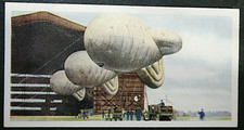 RAF Barrage Balloon Hanger  Vintage 1938 Illustrated Card  EE09M