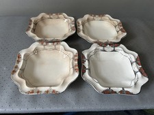 Crown Ducal Orange Tree FourRare Square Shaped Fruit Dishes A/F