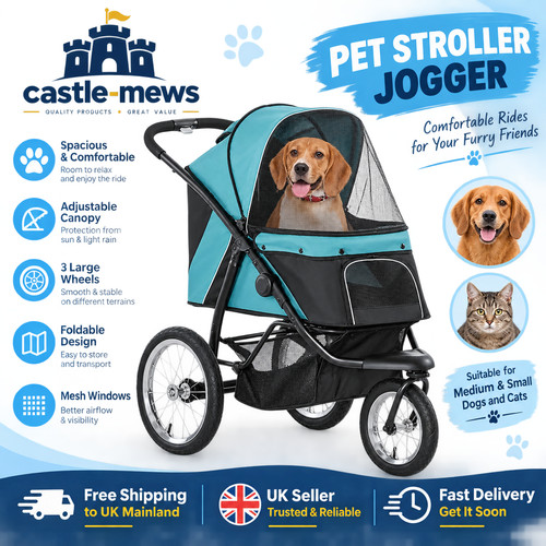 Pawhut wheel pet stroller - 3,