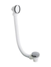 Crosswater Chrome Clicker Push Down Bath Waste Extended Overflow Pipe NEW!!