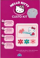 Kitty With Flowers Hello Kitty Custo Cross Stitch Kit By DMC Using Waste Canvas