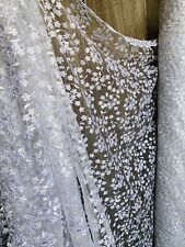 1 YARD WHITE EMBROIDERED