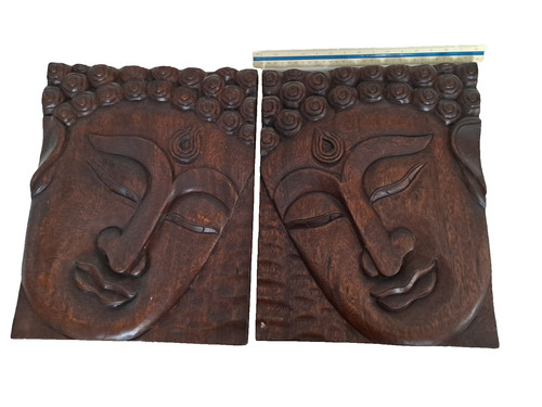 Wooden buddha wall - buddha, art