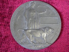 Replica Full Size WW1 Memorial Plaque -NAME ENGRAVED