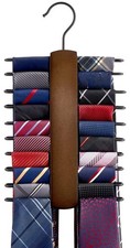 Mkono Wooden Tie Rack Retro
