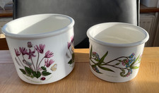 Two Portmeirion Plant Pots -    10cms + 8 cms.  VGC