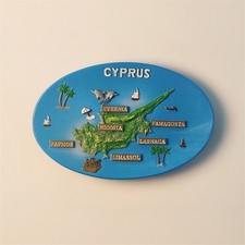 Cyprus island map collectible - cyprus,