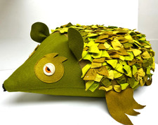 Vintage 1960s Retro Hedgehog Footstool Pouffe Ostrobogulous