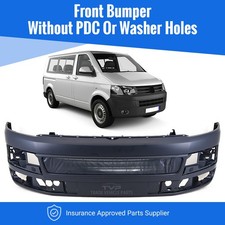Fits VW Transporter T5 2010-2015 Front Bumper Primed No Pdc & Washer Holes
