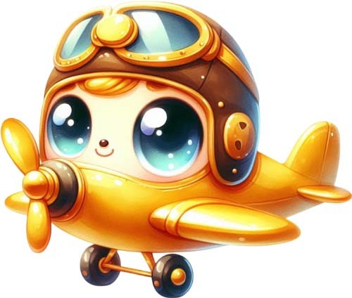 Cartoon airplane kids wall art - cartoon,