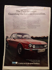 LANCIA FULVIA RALLYE COUPE S2 - Card Mounted Original Magazine Advert
