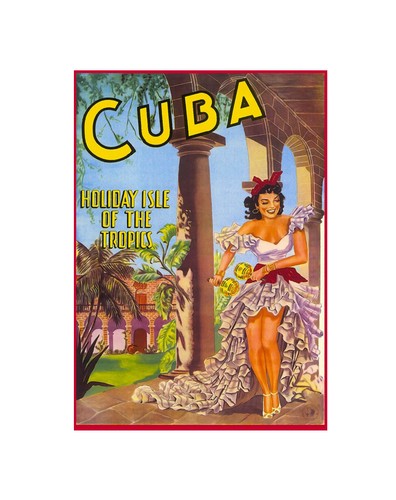 Vintage poster visit - poster, cuba