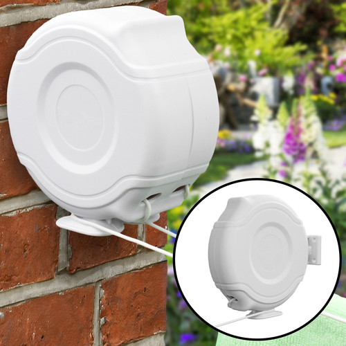 Retractable washing line wall - retractable,