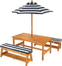 Wooden Garden Table and Bench