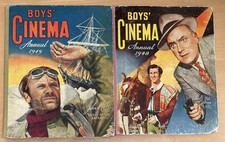 2 x Vintage Boy's Cinema Annual Children's Film Hardback Book - 1948 & 1949