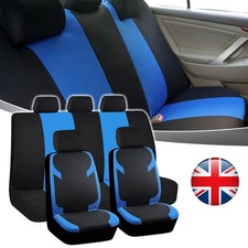 Blue & Black Car Seat Cover Full Set Protector For Toyota Avensis T22 T25 T27