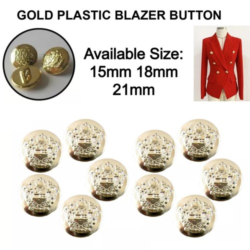 Women gold button blazer - women,