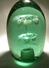 VICTORIAN GLASS DUMP PAPERWEIGHT  2 TIER FLOWERPOT