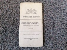 Antique Ordnance Survey Map 1 Inch to A Mile Large Sheet Series 23 Scarborough
