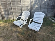 2 TANGOR Plastic Garden Recliner Chair Sun Lounger Foldable  Heavy Duty RRP £299