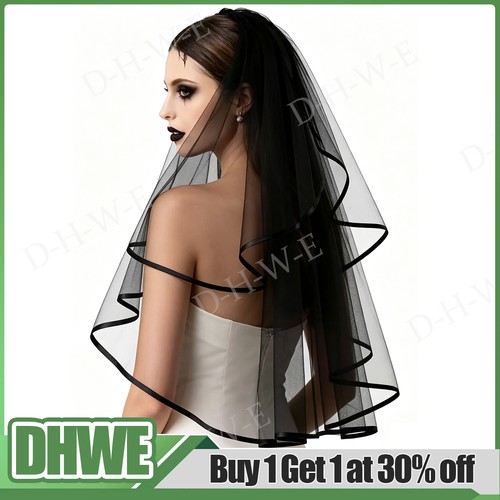 Black ribbon edge - black,