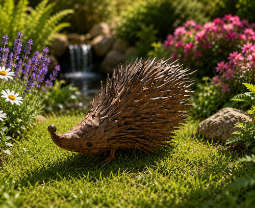 Brown spikey hedgehog - spikey,