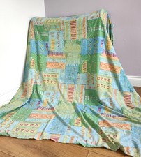 Vintage 90s Abstract Print Lime Green Mix King Duvet Cover Set 