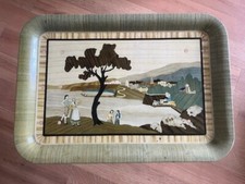 Vintage Folding Metal Serving Tray, Worcester Ware, Bed Side Table, Retro Camper