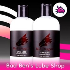 2 x Bad Dragon Cum WHITE Lube 8oz/250ml bottles authentic lubricant (UK & EU) x