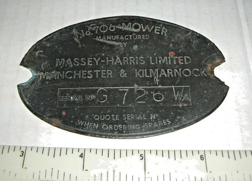 Vintage massey harris 706 - massey, no.