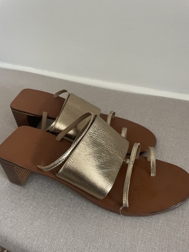 Topshop gold block heel - block,