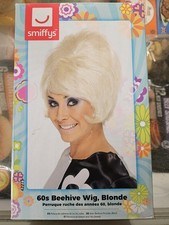 Beehive Wig Blonde 50s 60s 70s Ladies MOD Fancy Dress New