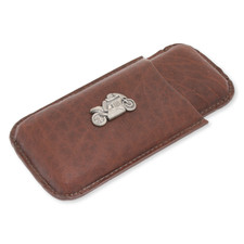 Motorbikes & Scooters Brown Leather Cigar Case Smoking Gift