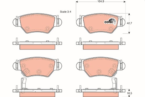 Gdb1471 brake pad - gdb1471, disc