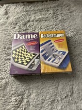 Vintage magnetic 2 Games - Backgammon And Draughts board game Good Time Holding